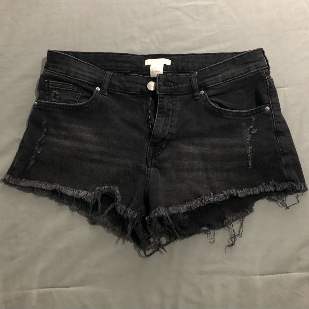 H&M Black Jean Shorts